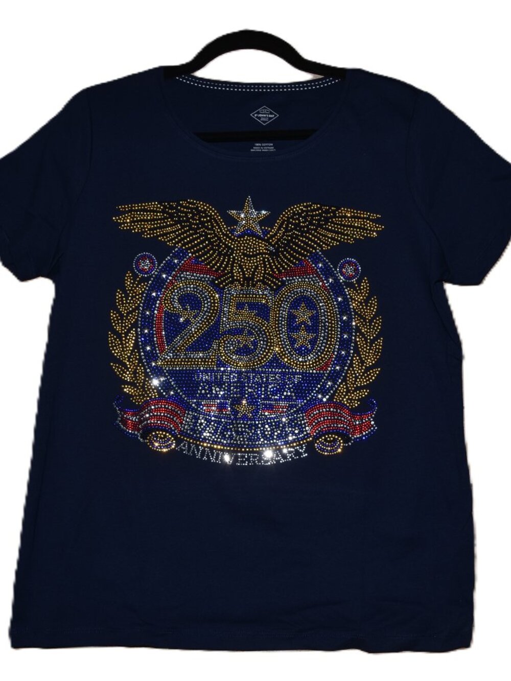 America's 250th Birthday 4th of July rhinestone shirt size XS S M L XL XXL 1X 2…